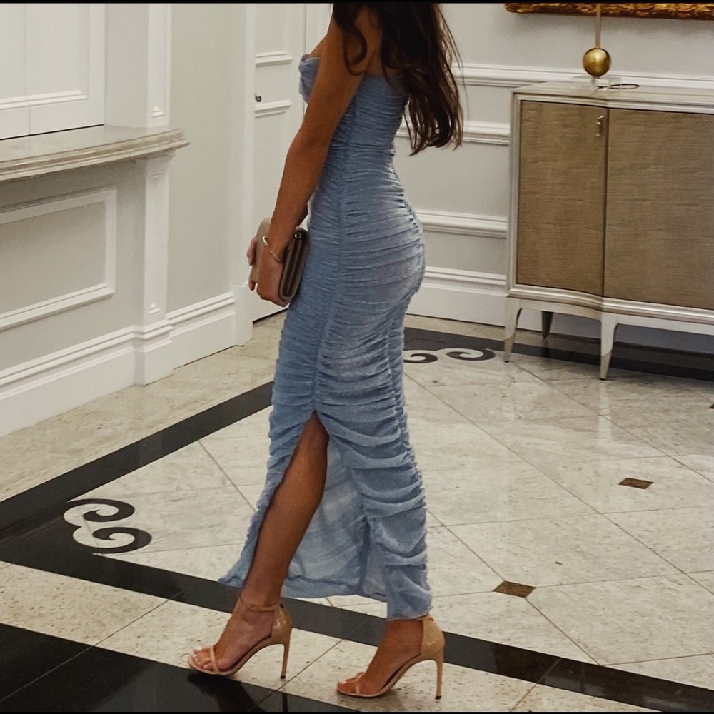 BABY BLUE HOUSE OF CB FORNARINA MAXI DRESS